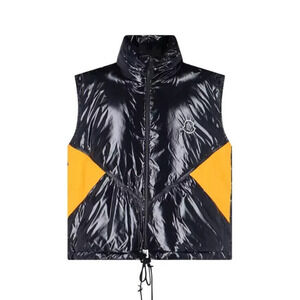 NWT Moncler X Alicia Keys Women 1/ M Chelsea Puffer Vest Black Full Zip #JCEU